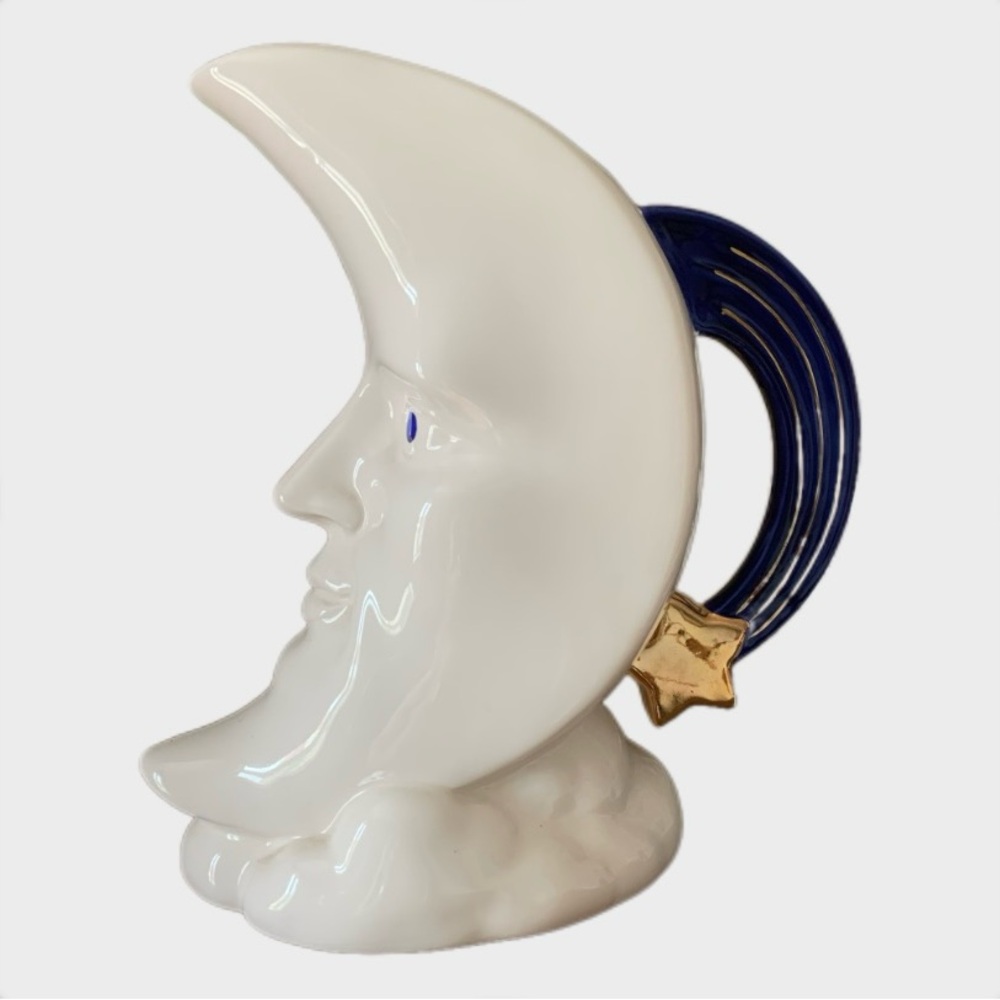 - SOLD - Rare Vintage 1979 Vandor Man In The Moon Pitcher Vase